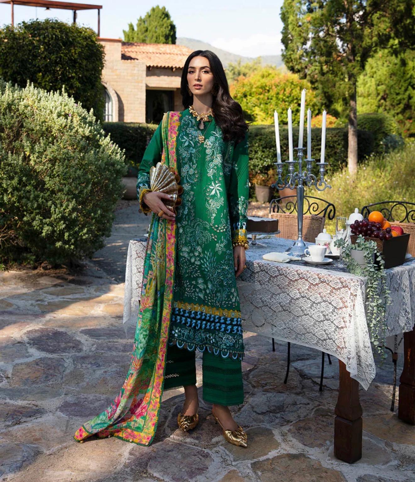 Lawn embroidered outfit